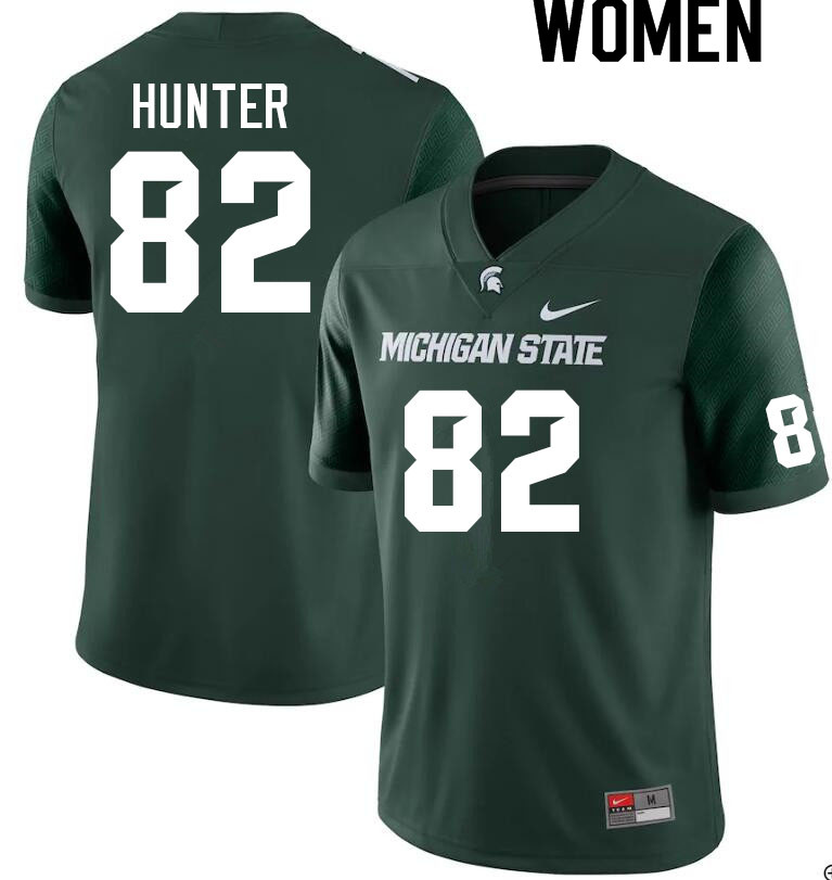 Women #82 Nick Hunter Michigan State Spartans College Football Jerseys Sale-Green